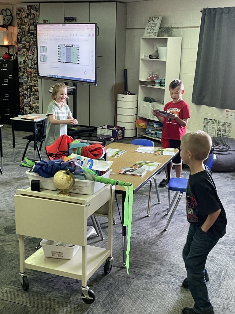 1st graders in Ms. Fort's classroom were acting out a short story today in class when I stopped by. There are great things happening in the classrooms daily. It makes learning even more fun when the teacher becomes a character. To the students and Ms. Fort, Great Job!