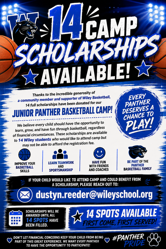 Basketball Camp Scholarships Now Available: Please see flyer for additional information. Please reach out to Mr. Reeder with further questions or inquiries. 