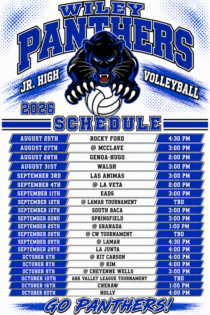 JH Fall Sports Schedules
