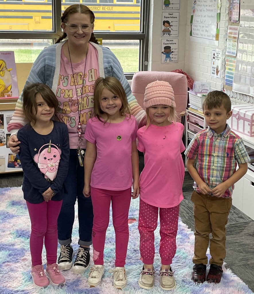 Day 2 of "Pink Out"- Great Work! The creativity continues to get stronger each week. We cannot wait to see what you have instore for us next Wednesday.