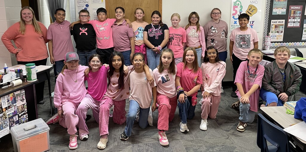 Day 2 of "Pink Out"- Great Work! The creativity continues to get stronger each week. We cannot wait to see what you have instore for us next Wednesday.