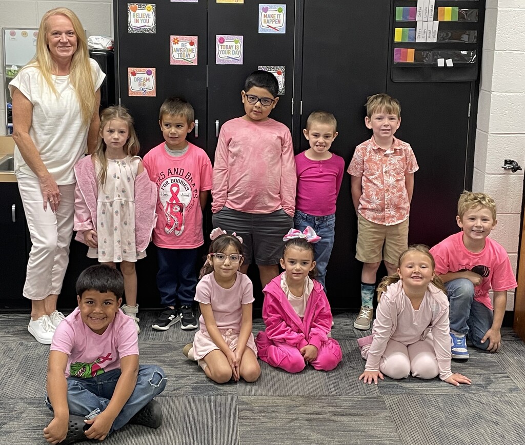 Day 3 of "Pink Out" at school. Next Wednesday will be our last day for dressing up. Let's see what you have been saving up for. 