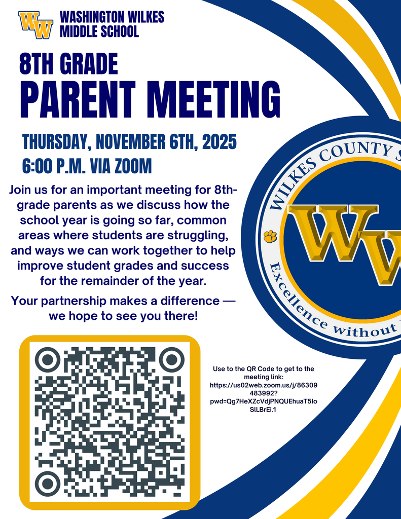 8th Grade Meeting Flyer