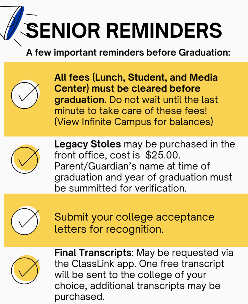 Senior Reminders