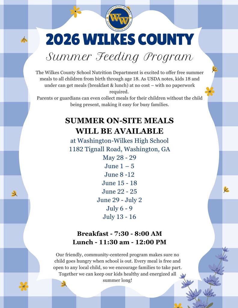 Summer Feeding Flyer for WWCHS 2026