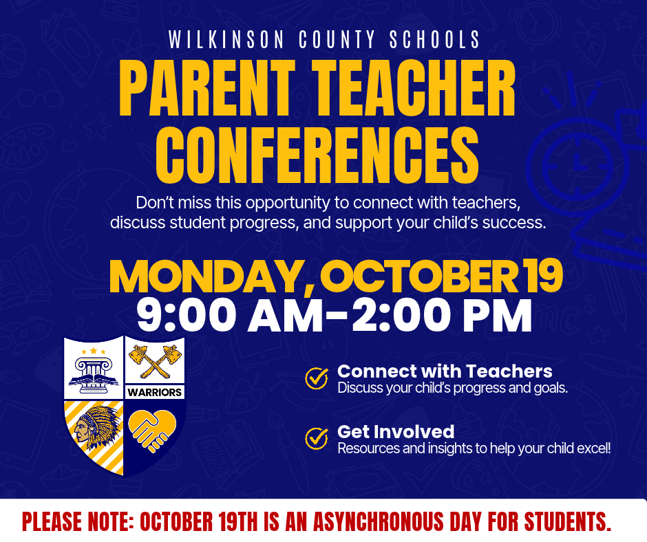 WCSD Fall Parent Teacher Conferences 2026