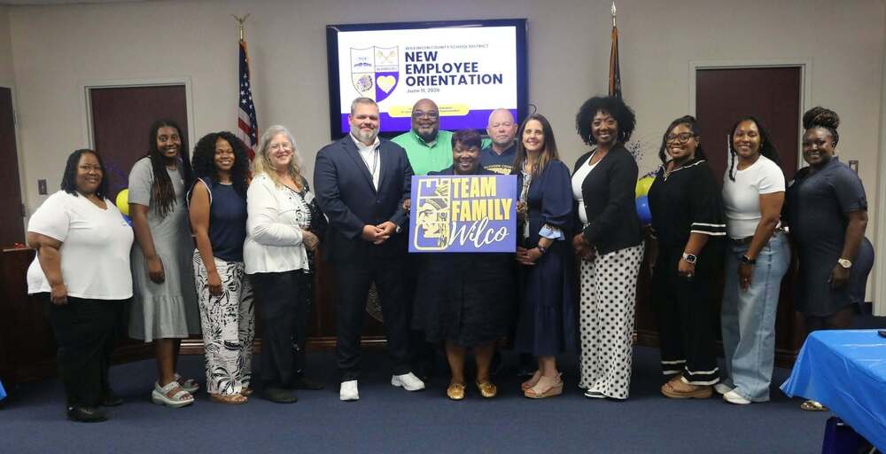 New employees participate in the Wilkinson County Schools 2026 New Employee Orientation and Onboarding session while district leaders and staff provide information about district procedures, resources, expectations, and support for the upcoming school year.