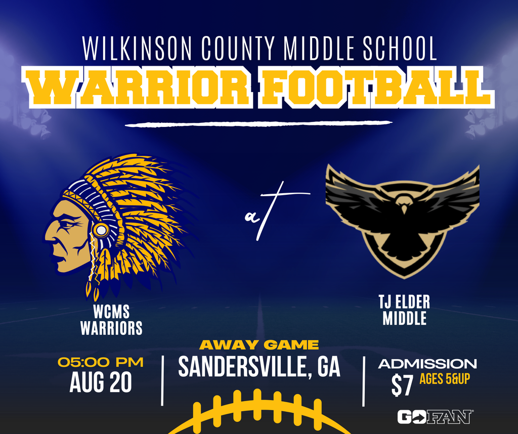 WCMS Warriors at TJ Elder MS | August 20 at 5PM
