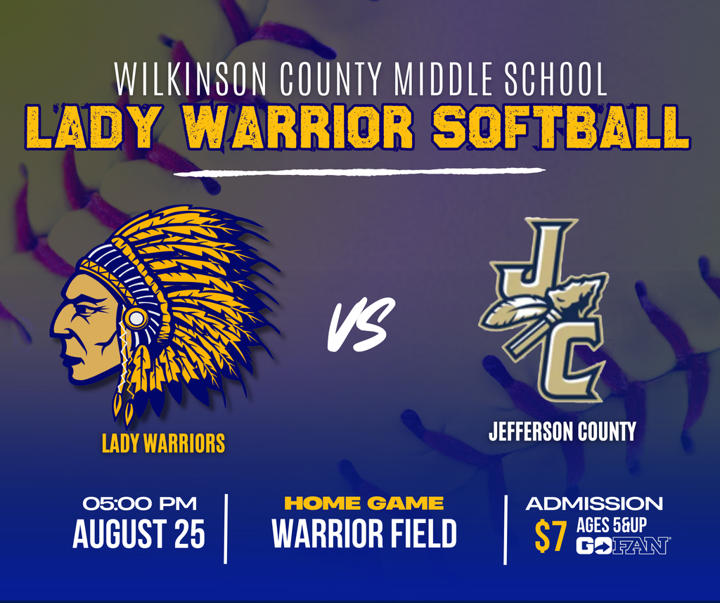 WCMS Softball August 25 at 5 vs Jefferson County at HOME