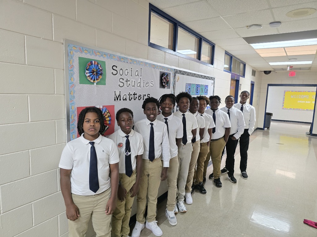 WCMS Warrior Football Players Dressed For Success