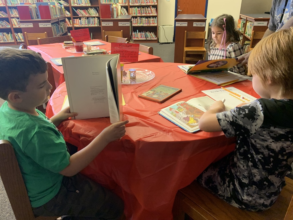 students reading books