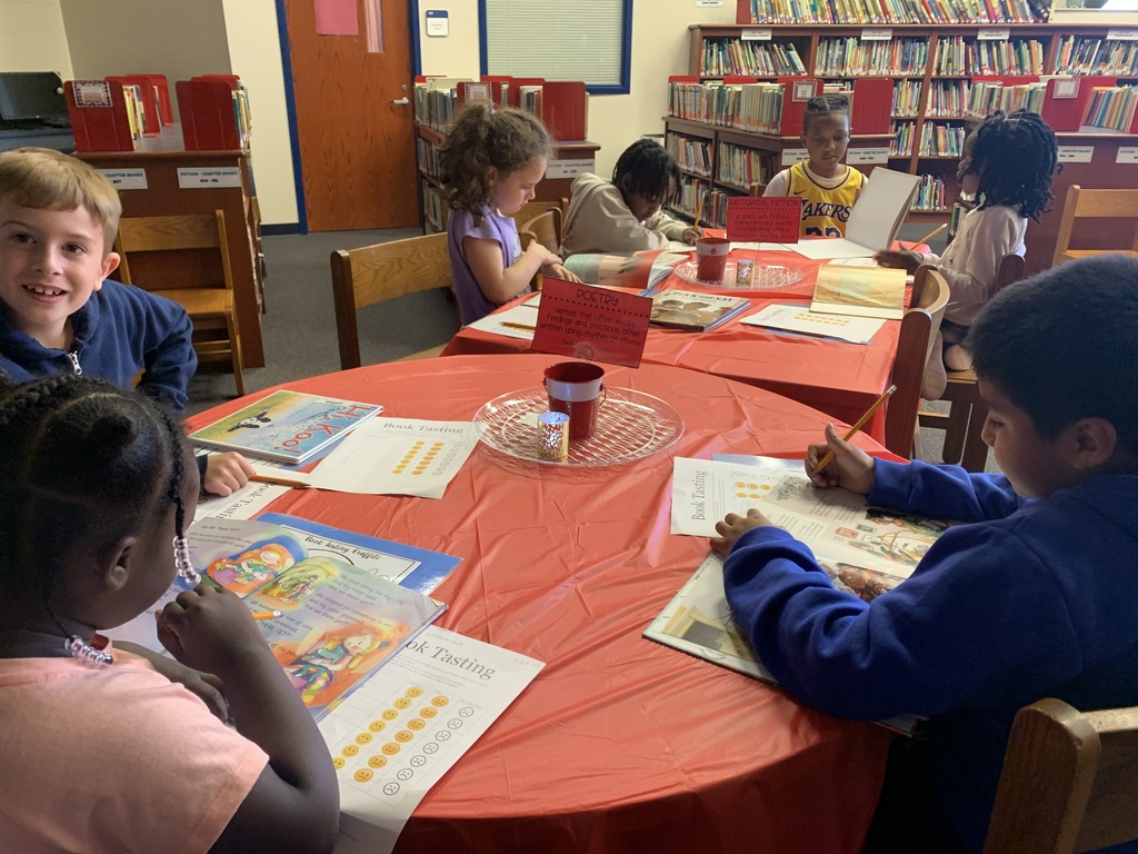Students enjoying books