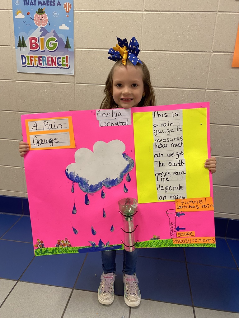 student rain gauge poster