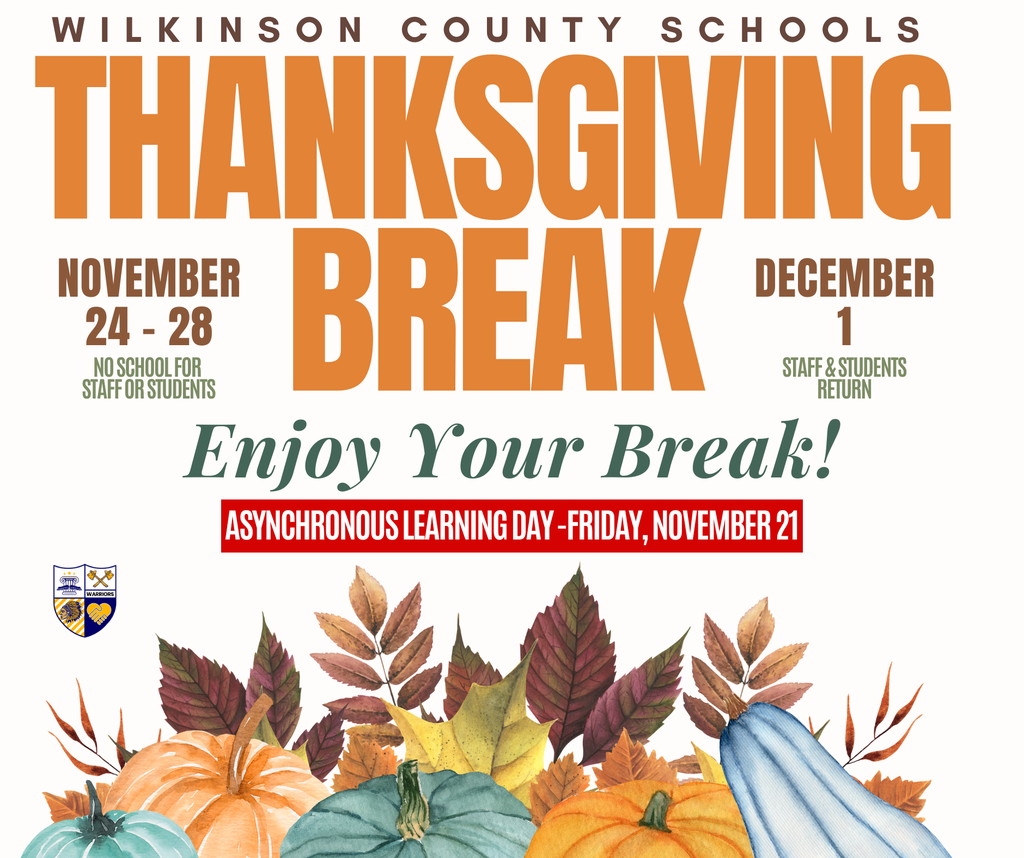 WCSD Thanksgving Break