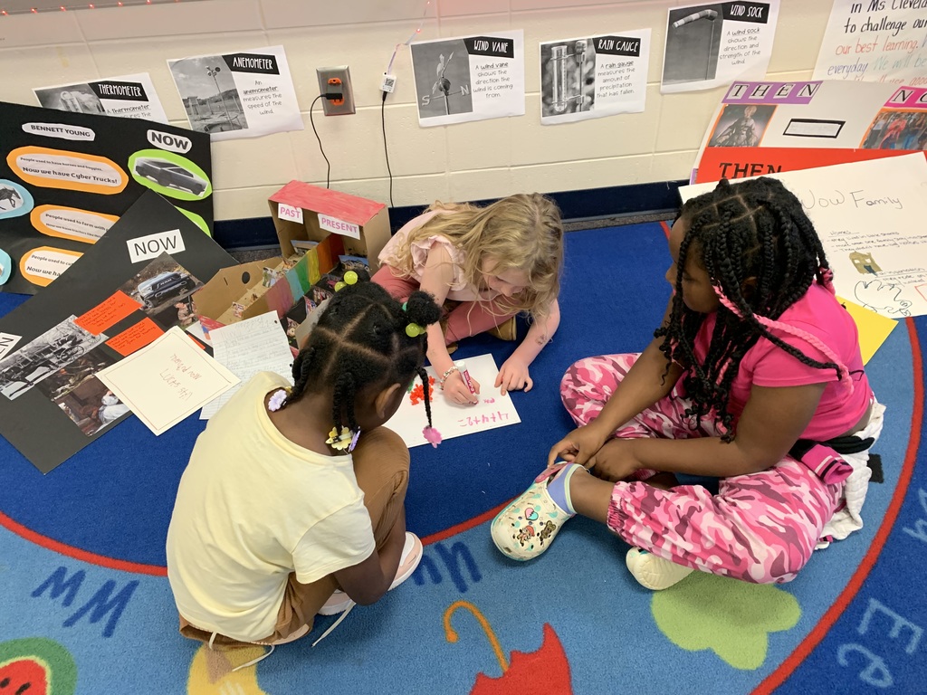 Girls working together