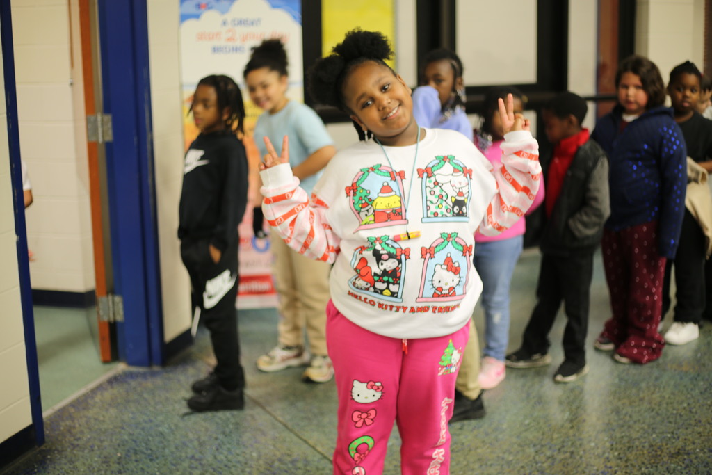 Students dressed up in sweats and joggers.