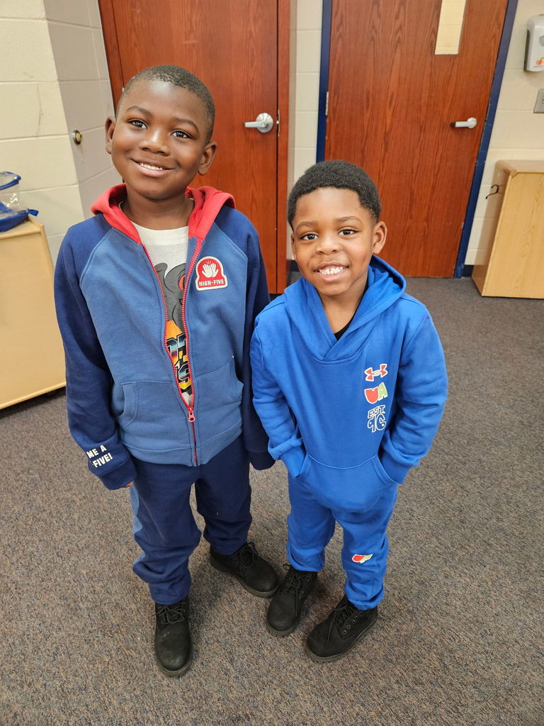 Students dressed up in sweats and joggers.