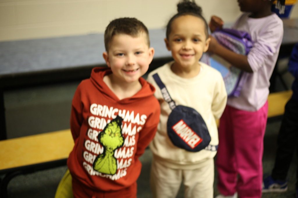 Students dressed up in sweats and joggers.