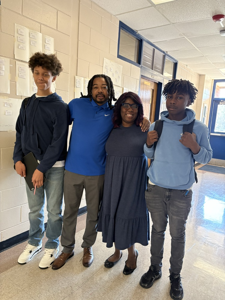 8th graders with Ms. Williams and Mr. Peters