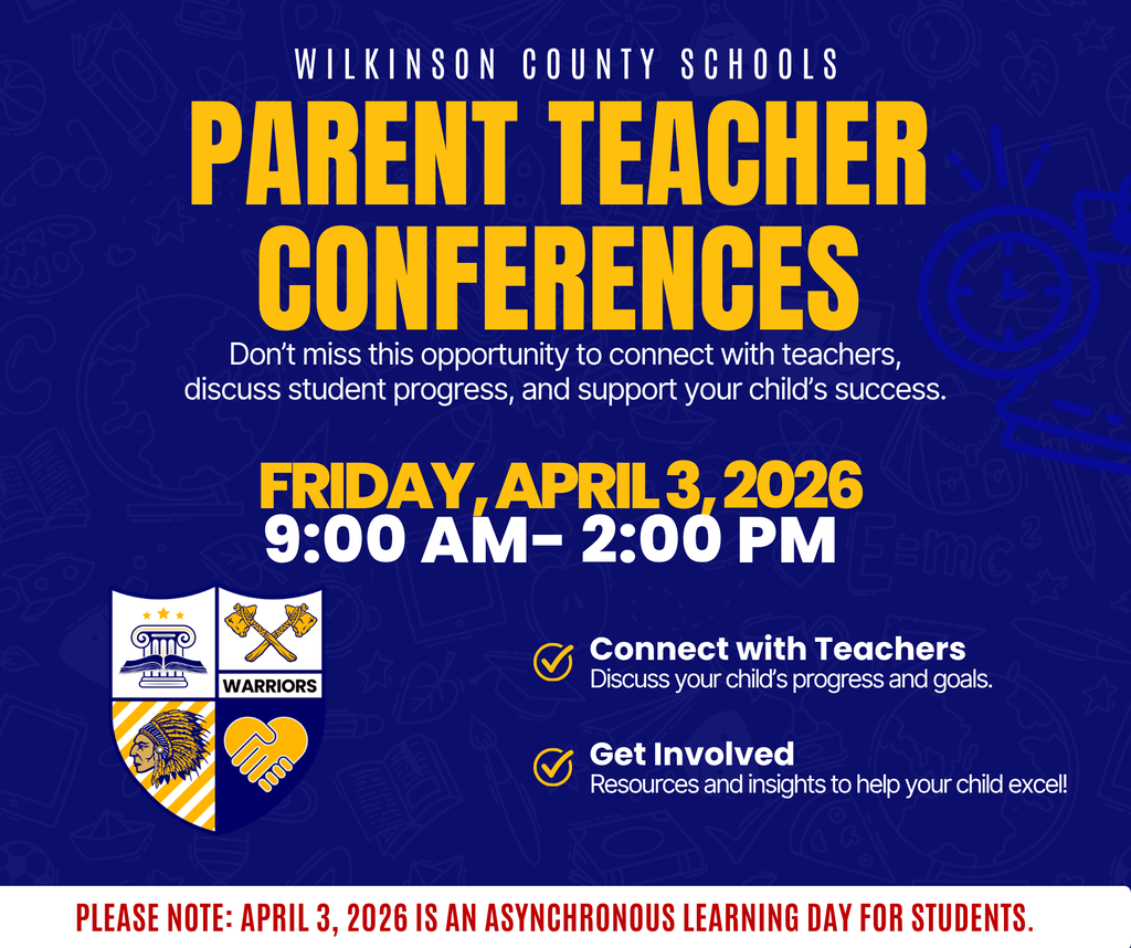 Parent Teacher Conferences Friday, April 3 - 9am to 2pm