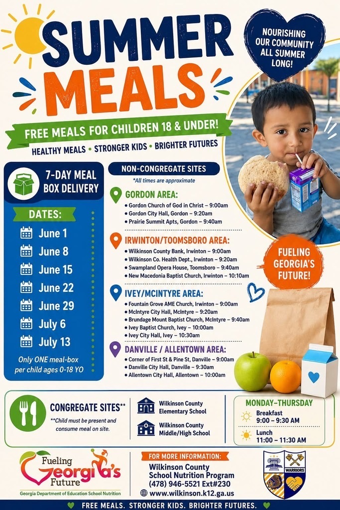 WCsd summer meals
