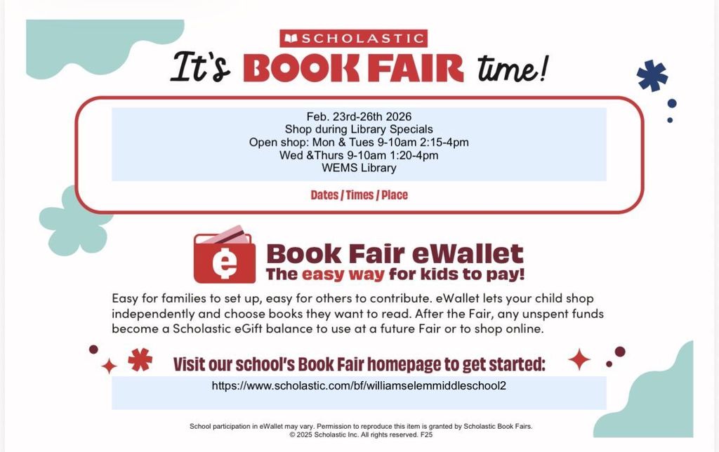 Scholastic Book Fair flyer