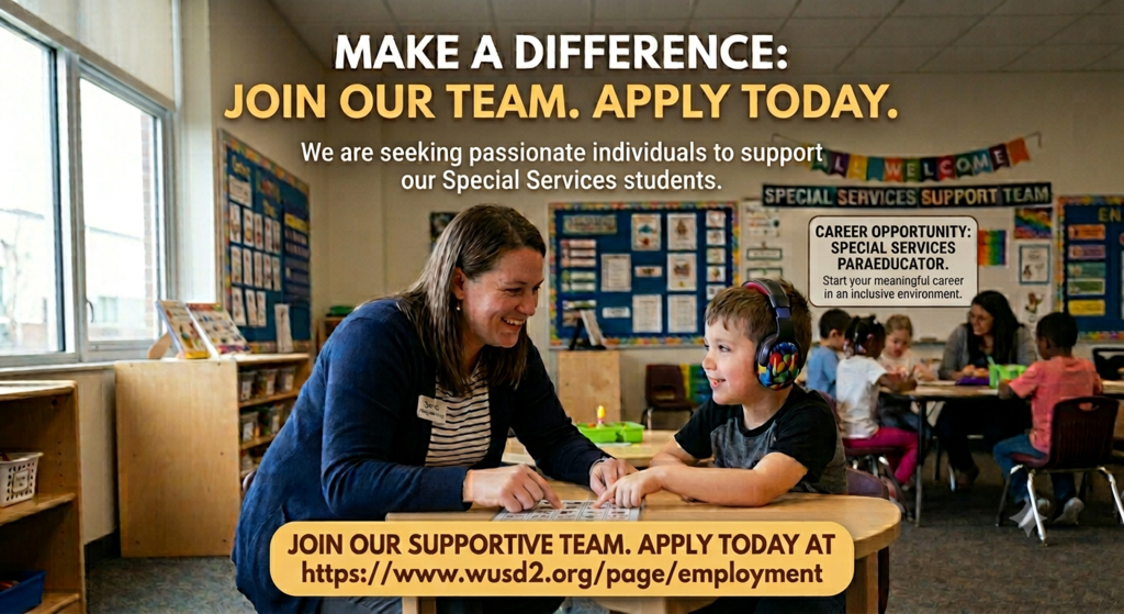 Image of paraeducator helping a student