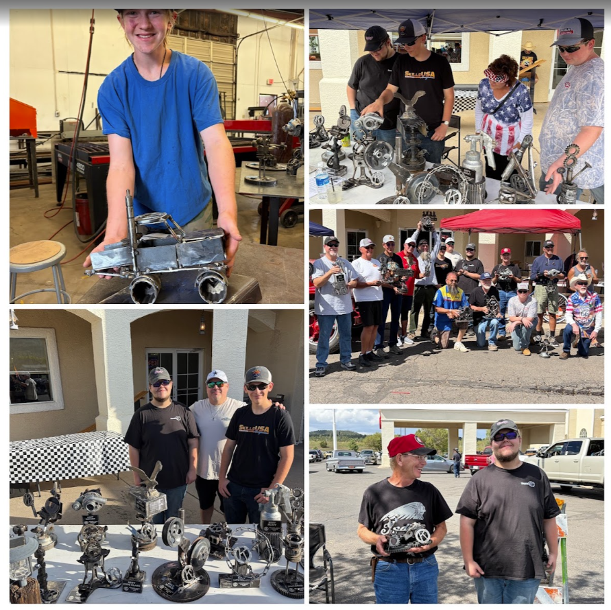WHS Welding Students created the trophies for the Kiwanis Car Show.
