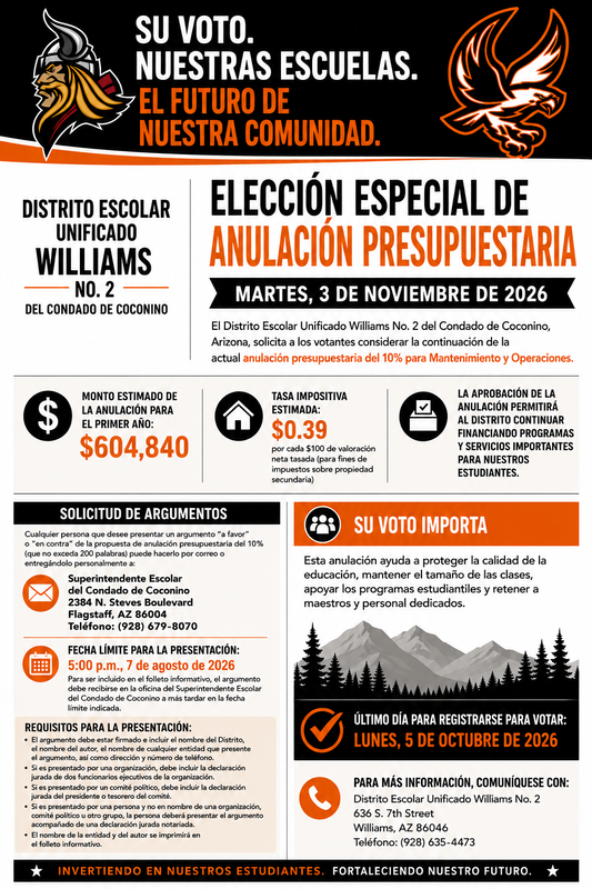 Override Election flyer in spanish