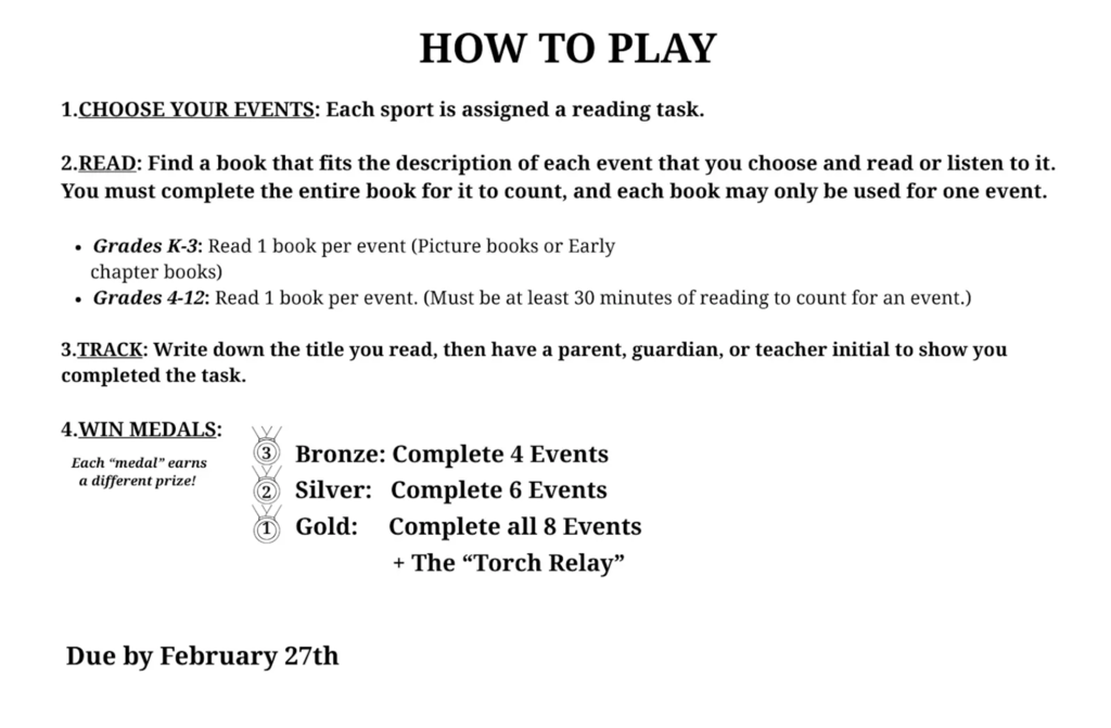 Olympic Reading Challenge