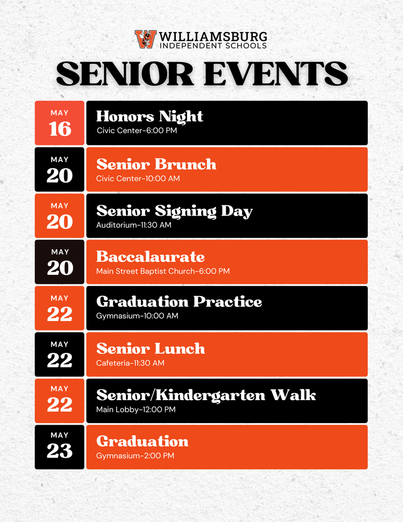 Class of 2026 Senior Events