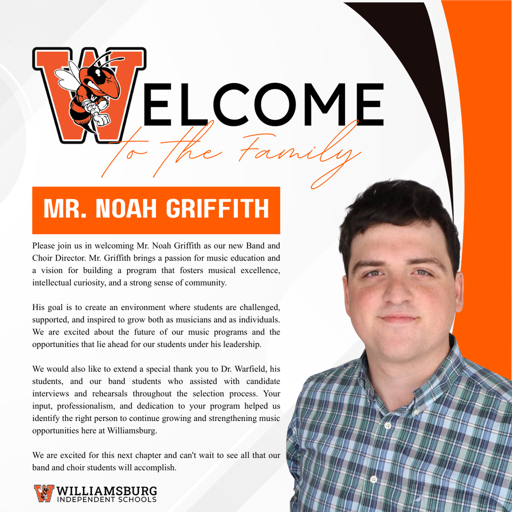 Welcome to Jacket Family-Mr. Noah Griffith