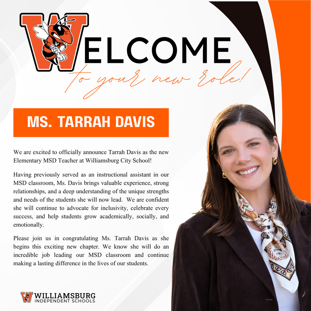 Welcome to your New Role-Ms. Tarrah Davis