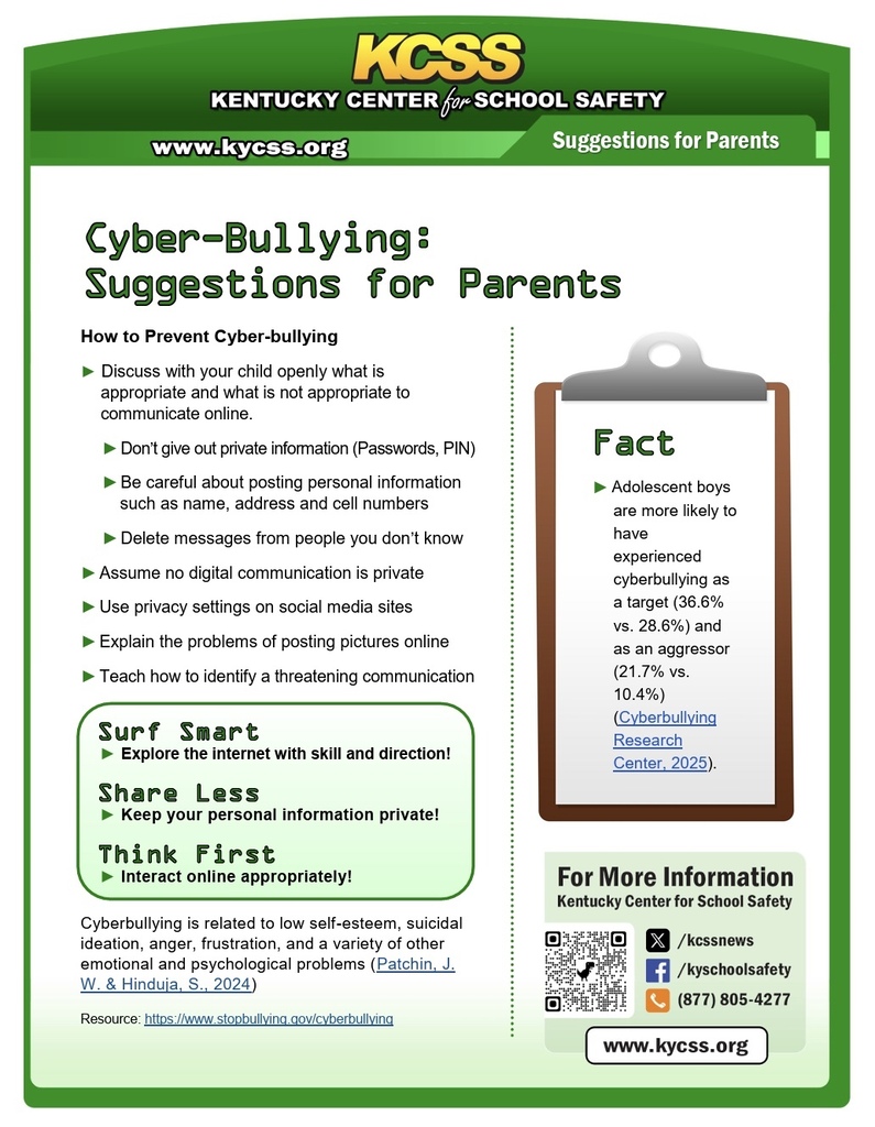 Cyber Bullying Suggestions for Parents