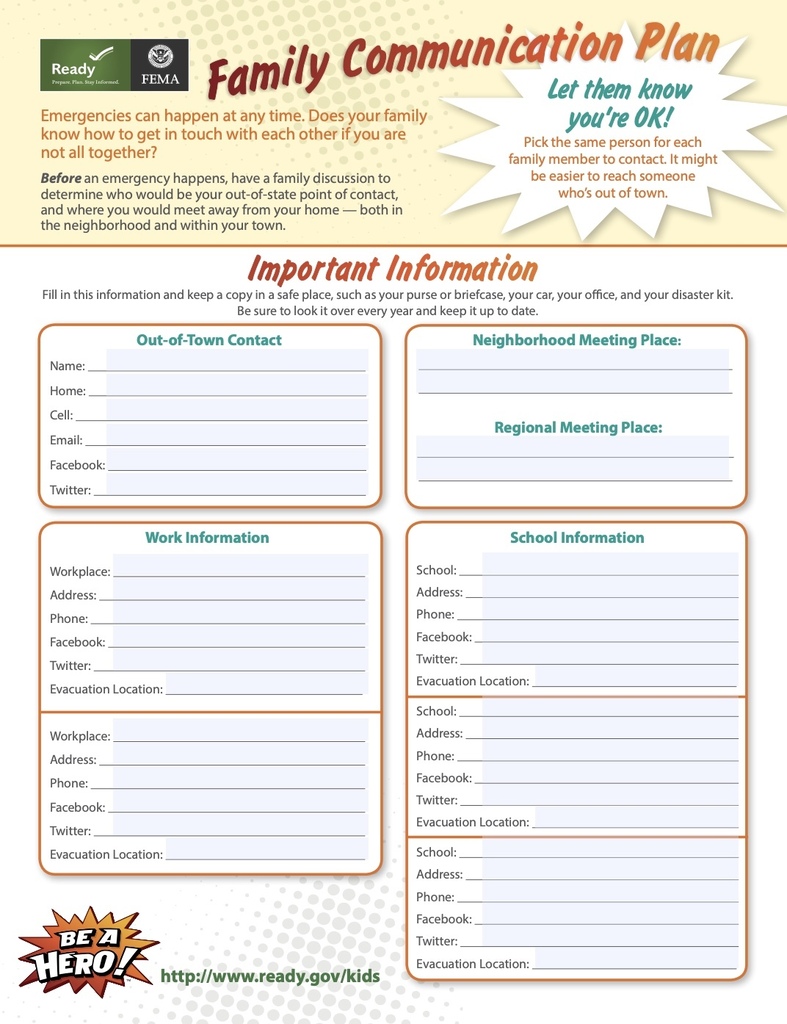Family Communication Plan