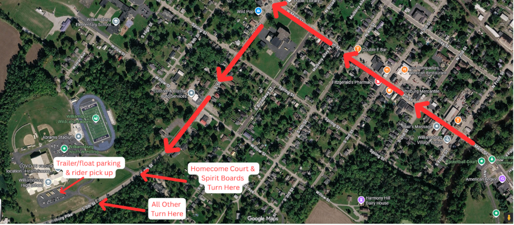 Parade route info