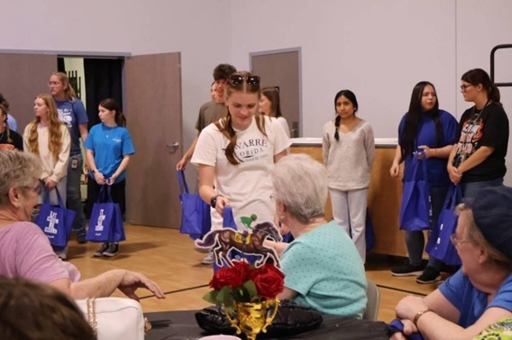 NHS assisted at the senior center
