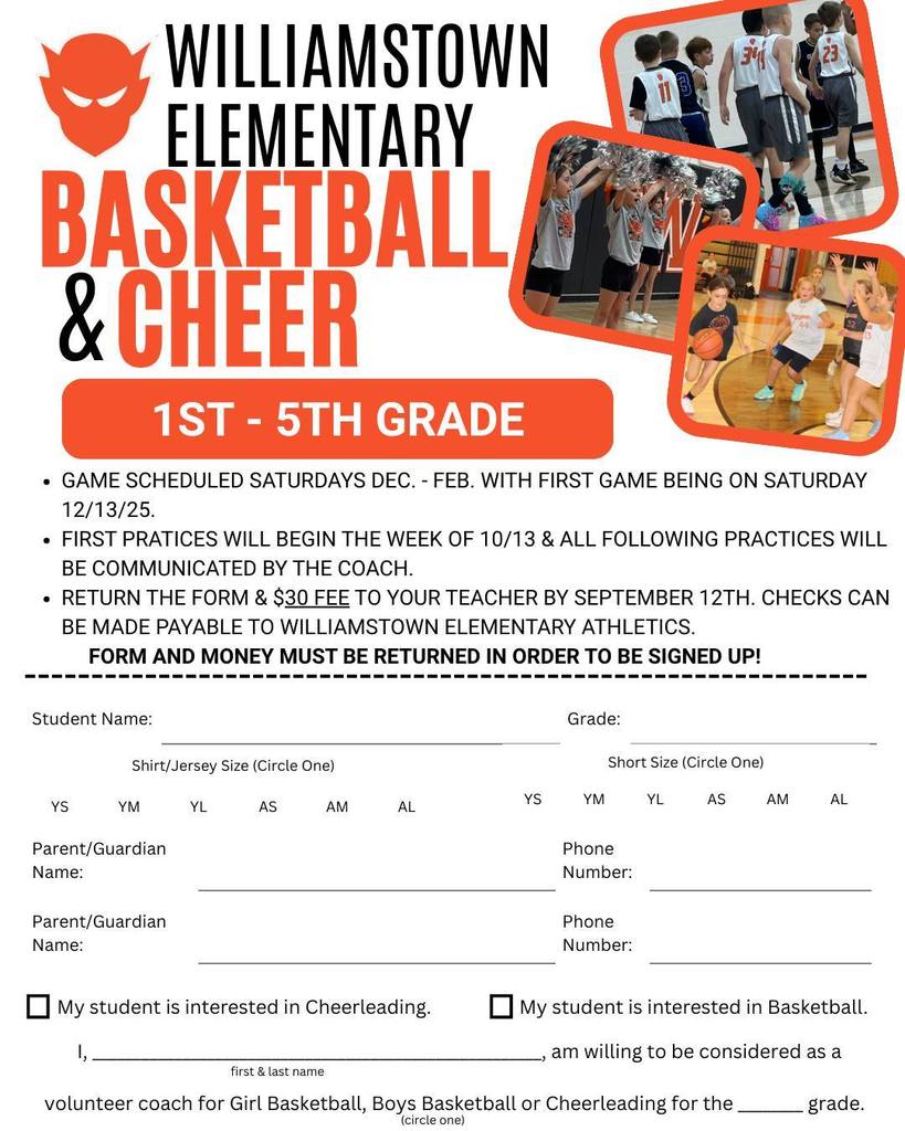 WES Basketball and Cheer
