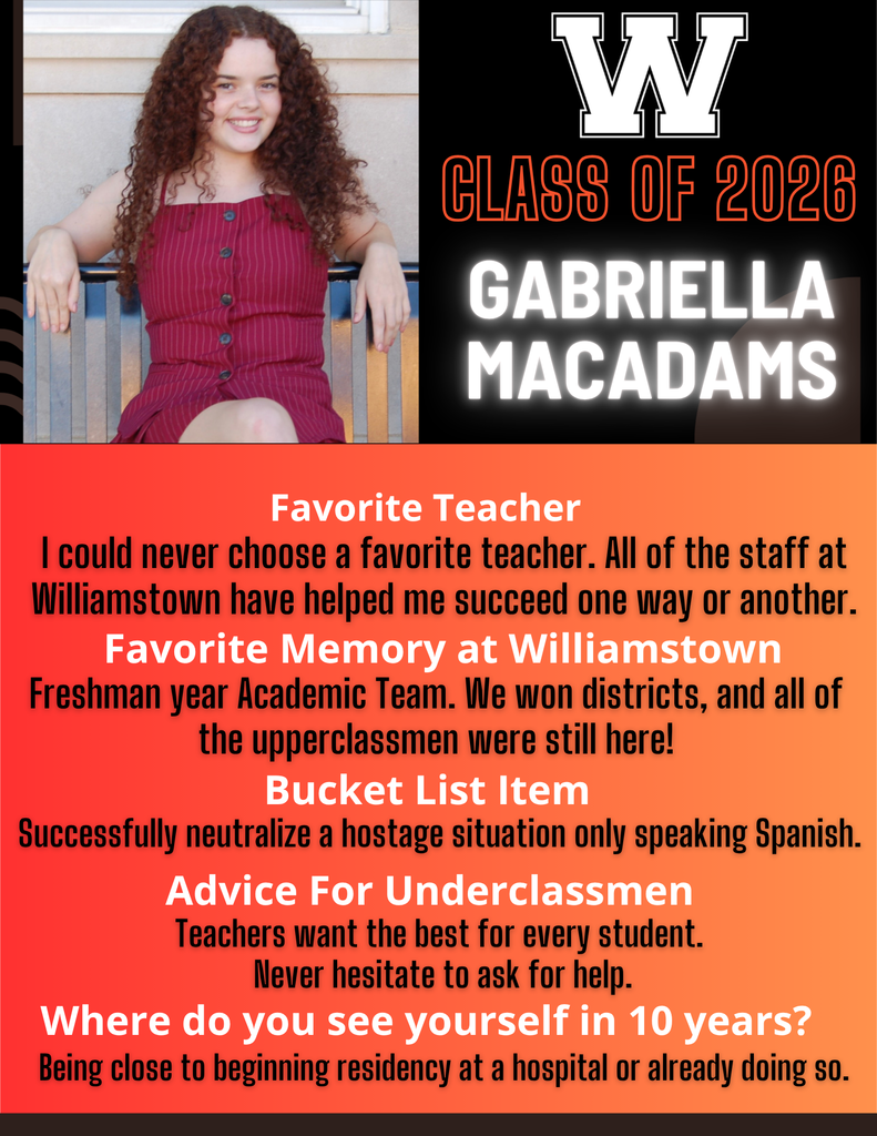 Gabriella MacAdams- Senior Profile