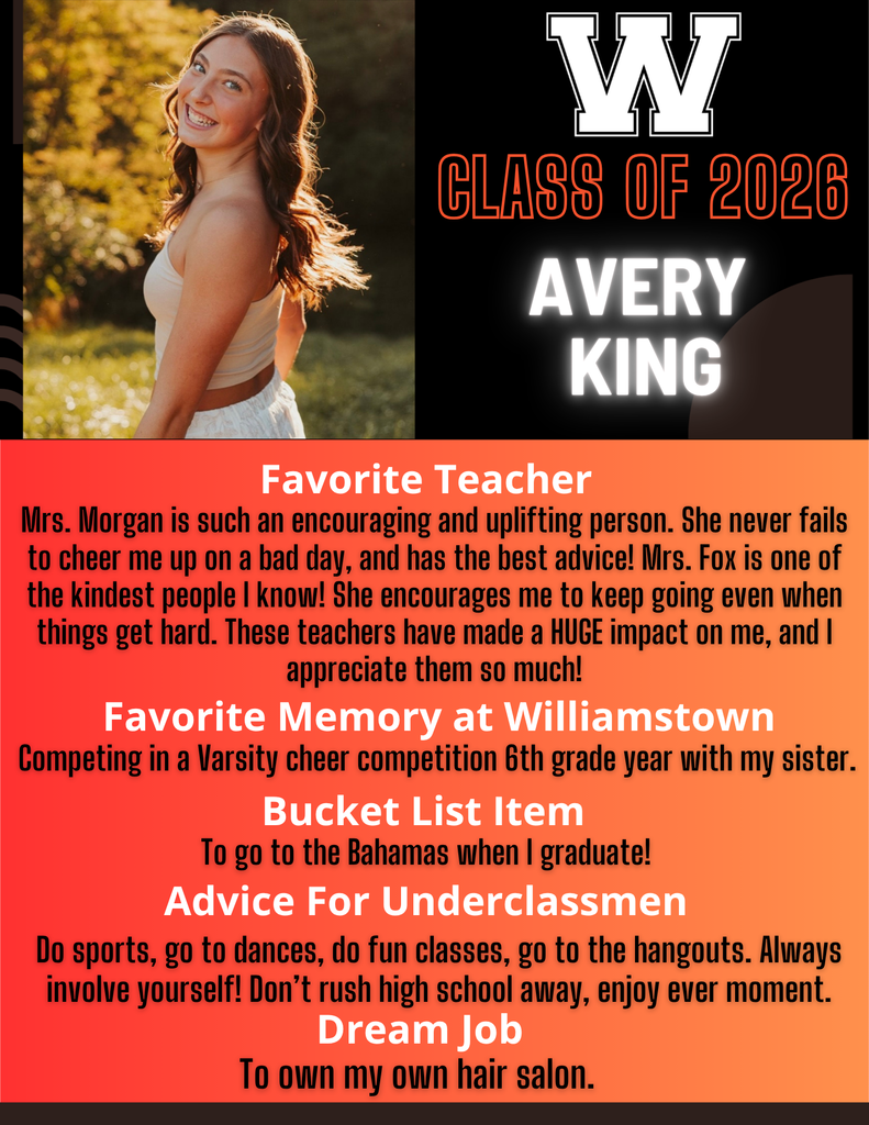 Avery King - Senior Profile