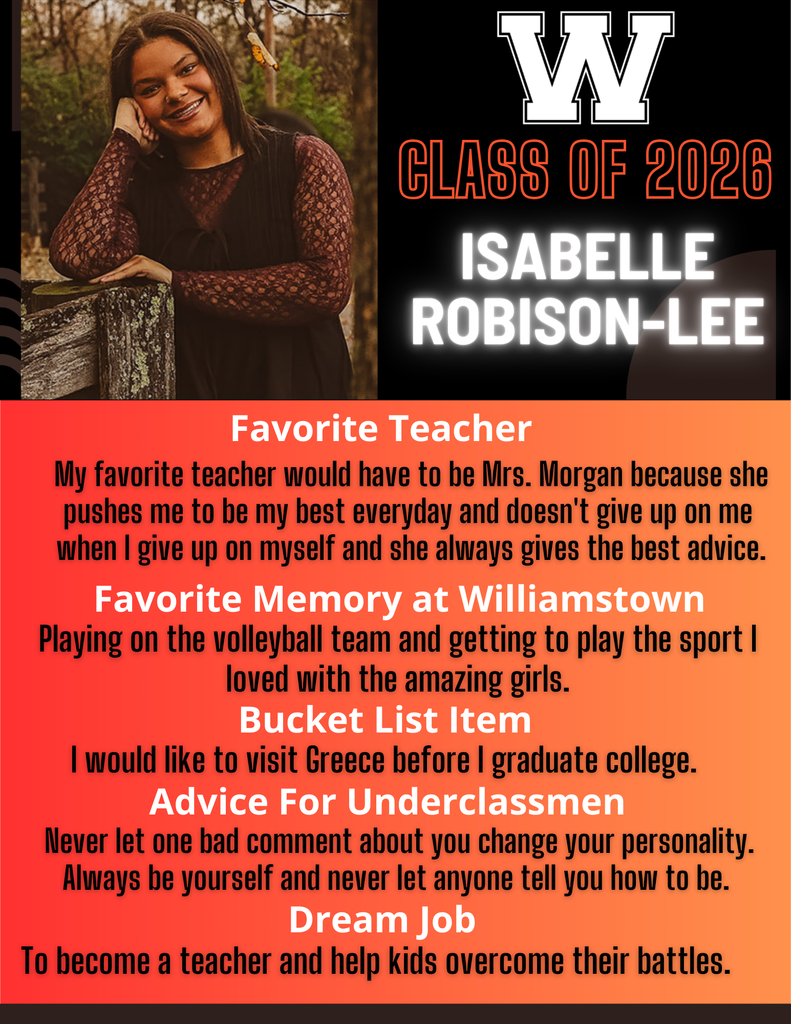 Isabelle Robison-Lee - Senior Profile