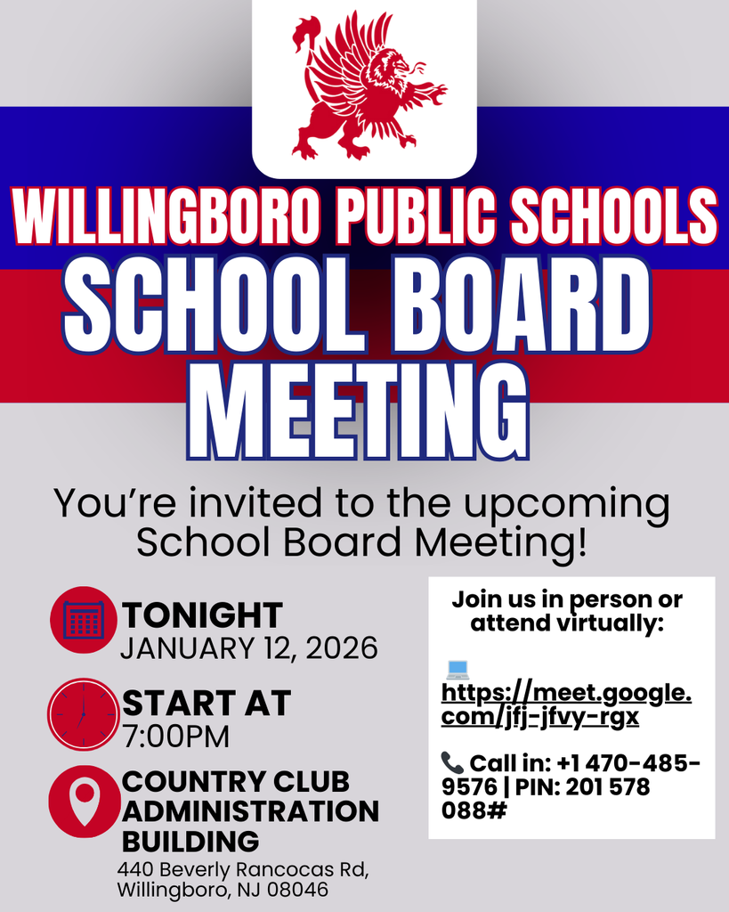School Board Meeting | Monday, Jan. 12 at 7:00 p.m.
