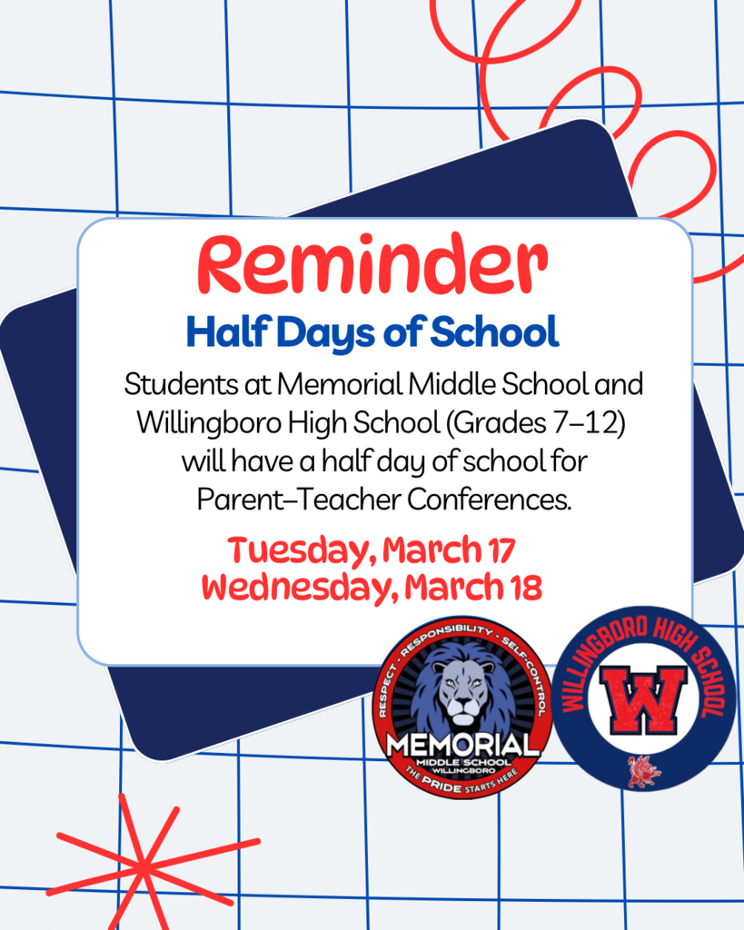 Half Day Dates | 3.17.26 & 3.18.26