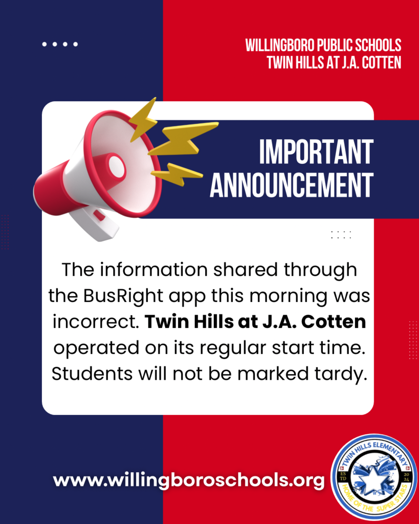 Important Announcement | Twin Hills at J.A. Cotten