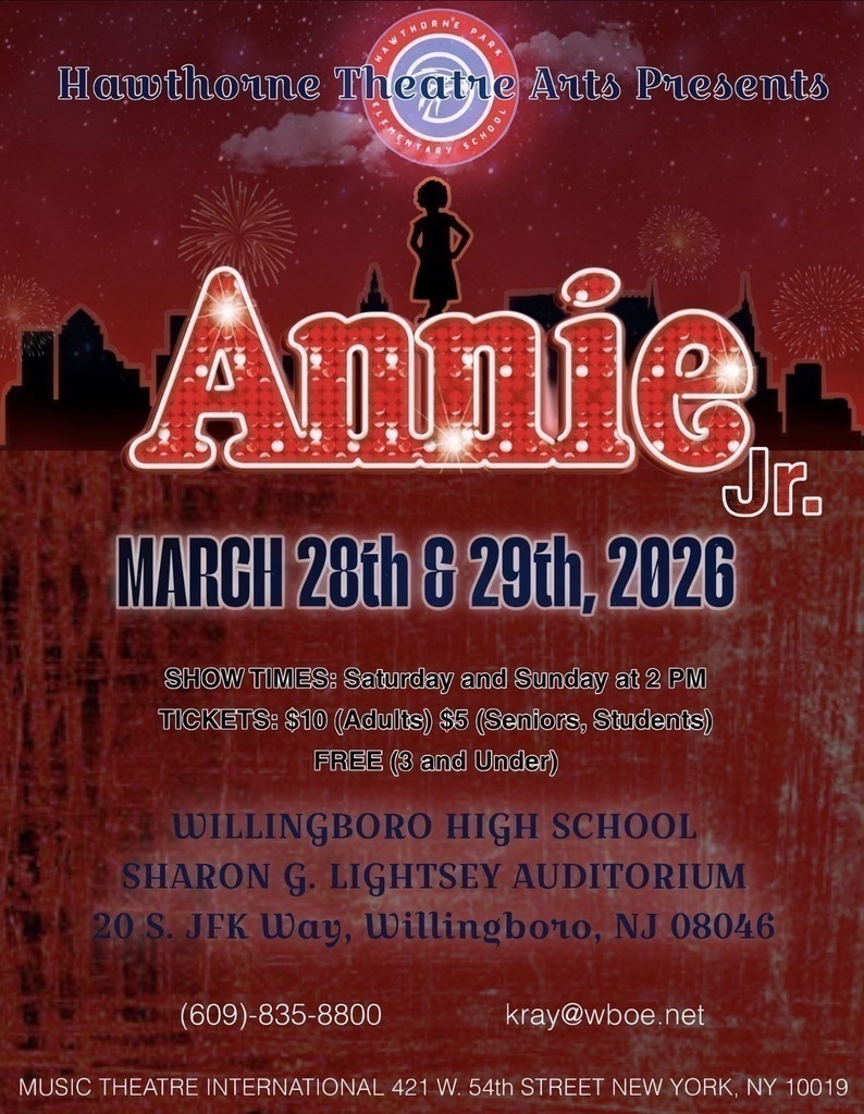Hawthorne Theatre Arts Presents: Annie Jr. – March 28 & 29