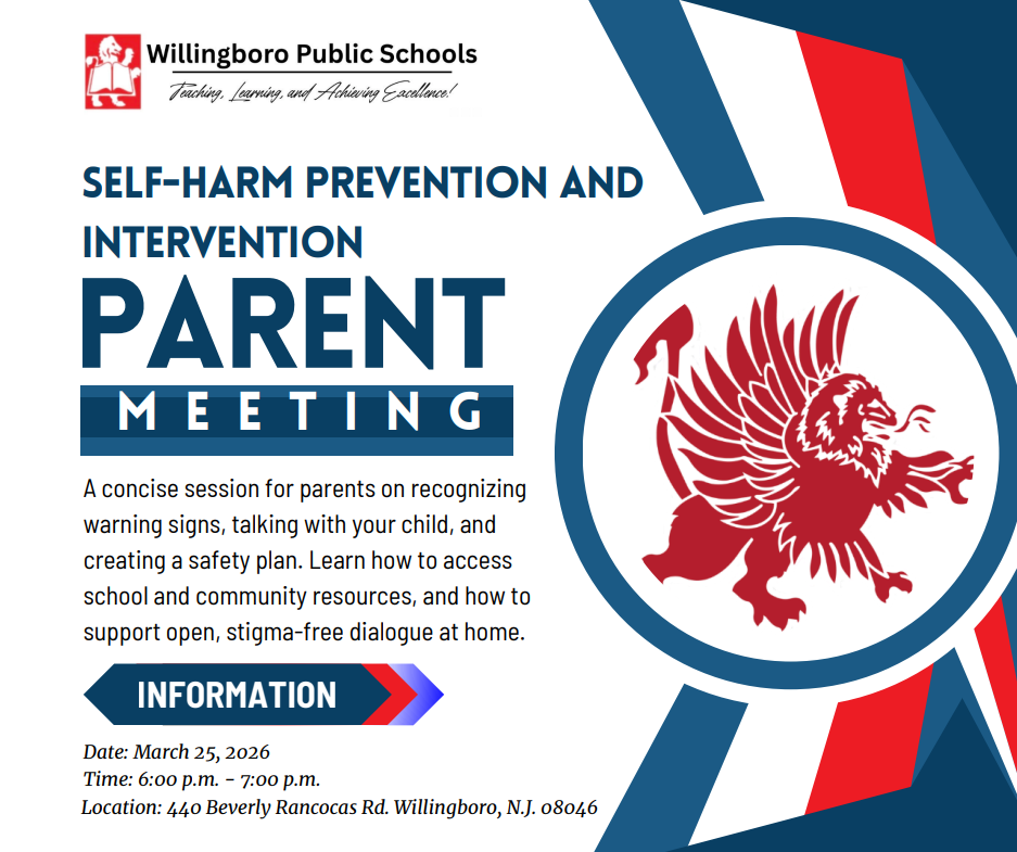 Parent Meeting: Self-Harm Prevention and Intervention – March 25