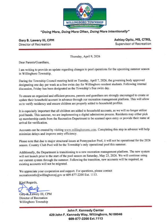 Willingboro Twp. - Community Pool - Summer Update