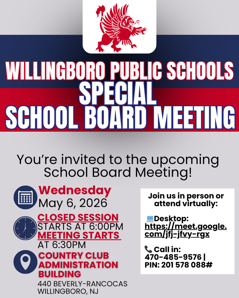 Special School Board Meeting – Wednesday, May 6, 2026 at 6:00 p.m.
