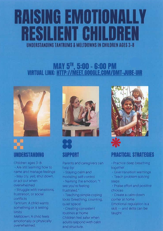 The Office of Early Childhood Presents: Raising Emotionally Resilient Children Virtual Workshop | 5.5.26
