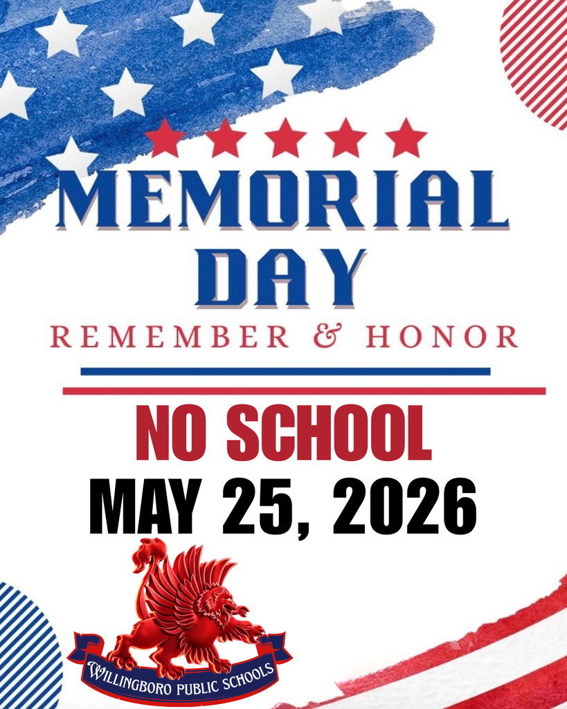No School Reminder: Memorial Day – Monday, May 25, 2026